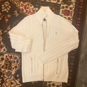 Lauren Ralph Lauren Cableknit Polo Zip